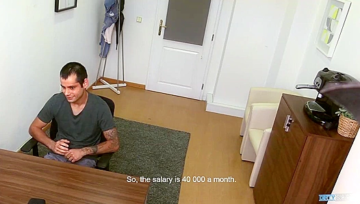 Big-Eyed Brunet Twink Gets Creampied in the Face by DirtyScout – 18+