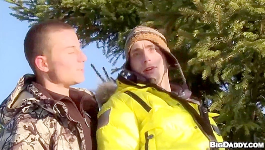 Steamy Outdoor hookup – Two Hot Men Fuck Wild in European Winter – XXX