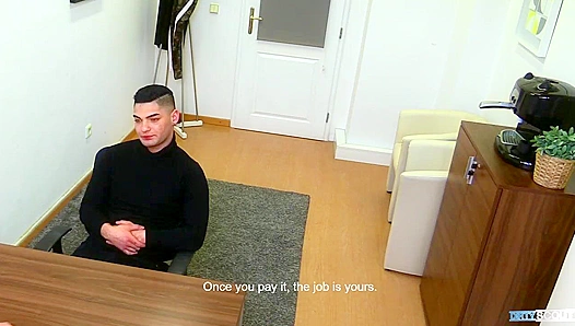 Tattooed Twink Takes It Hard on the Office Desk – Steamy Bareback Fun