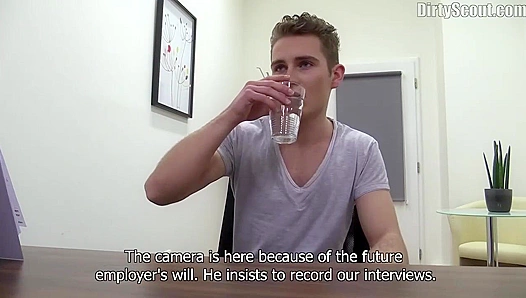 Twink Cums Hard into Glass During Steamy Solo Audition – DirtyScout