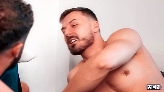 Steamy Threesome Thrills: Malik Dominated by Hung Muscle Studs – HotGayAction 18+