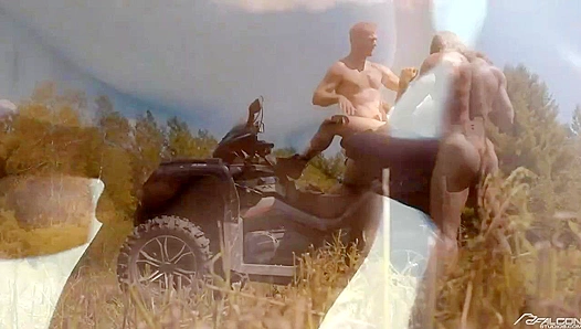 Sun-Drenched Passion: Hot Men Bareback Outdoors – Falcon Studios 18+