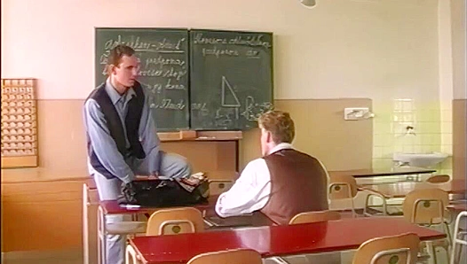 Hans Milo Goes Wild in Classroom Action – Steamy Gay Hookup at School – Falcon Studios