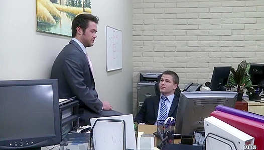 Hard Lunch Break: Hot Jocks Jerk Off Together During Work Hours – 18+