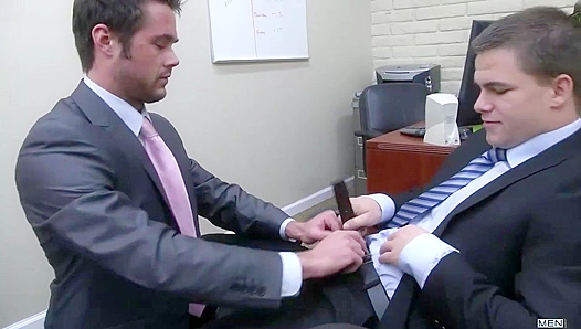 Hard Lunch Break: Hot Jocks Jerk Off Together During Work Hours – 18+