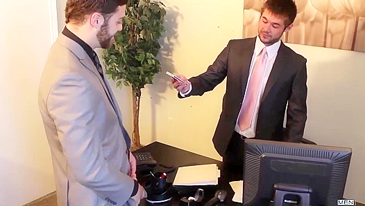 Steamy Office Hookup: Tommy Defendi Mike De Marcos Hot Anal Ride – 18+