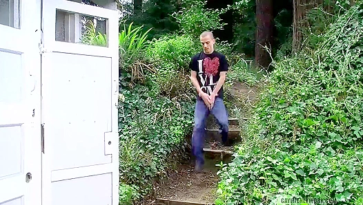 Steamy Outhouse Action: Twins Swap Blows with Phillip Chris – GayPornHub 18+