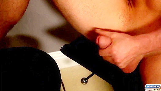 Derricks Juicy Load Flows as He Taunts His Horny Neighbor – NaughtyLads 18+