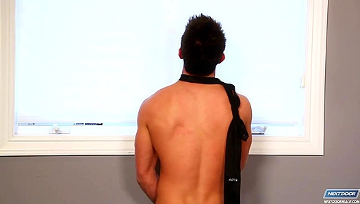 Derricks Juicy Load Flows as He Taunts His Horny Neighbor – NaughtyLads 18+