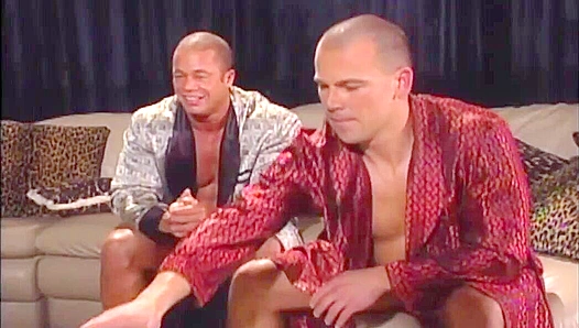 Brock Penn Trent Atkins Go Hard in Steamy Prison Showers – Classic Gay Porno