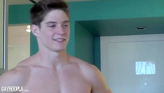 Adam McBride Gets Wild Flicking His Stiff Dick – Hot Blowjob Tease – GayXXX