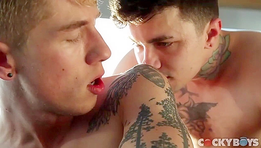 Jake Bass vs Lukas Grande: Steamy Ass Battle Ends With Double Penetration – CockyBoys