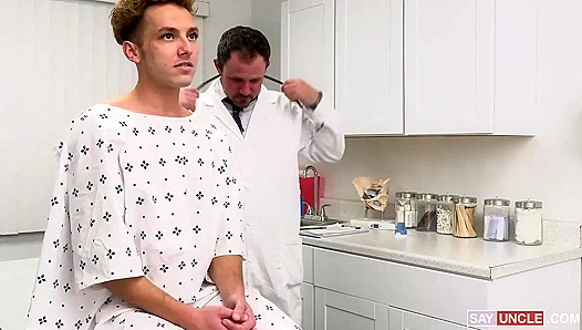 Cameron Gets Ridden Hard by Dr. Jesse in Steamy Gay Clinic Encounter – 18+
