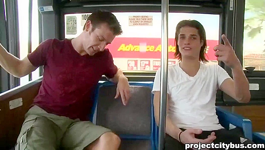 Tyler Bentley Swallows Kevin Crows Huge Load on Moving Bus—Hot Public Scene