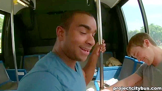 Evin Takes Charge Riding Rick on Public Transit – Steamy Interracial Ride – 18+