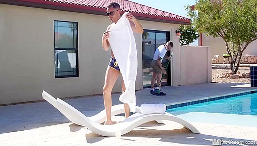 Steamy Pool Encounter: Timothy Drake Trent Summers Heat Up Man Royale – 18+
