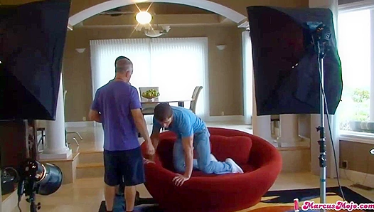 Hot Oil Hard Bodies: Marcus Mojo Takes Control With Steaming Blowjob – Jimmy Clay Gets
