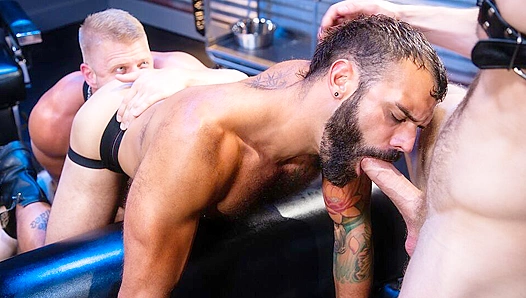Logan Stevens Overwhelmed as Three Horny Stallions Take Turns – RagingStallion