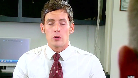 Tyr Alexander Takes Center Stage: Hot Office Blowjob Scene – GayPornXL 18+