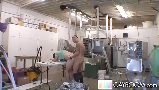 Steamy Encounter: Sweaty Factory Guys Swap Salty Loads – GayXXX