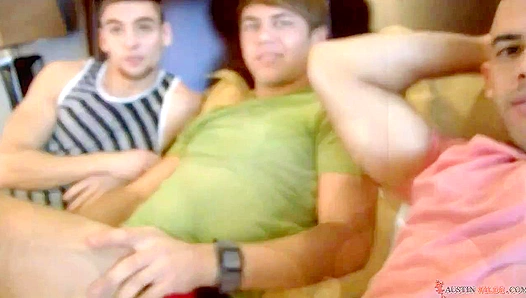 Austin Wilde Claims Both Twinks Hard in Hot Studio threesome – 18+