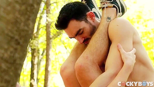 Jack Aries Lane Colten Get Dirty: Steamy Bareback Anal Adventures in the Woods – 18+