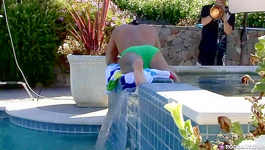 Rod Daily Flaunts His Rigid Curved Cock Outdoors – Hot Behind-the-Scenes Action – 18+