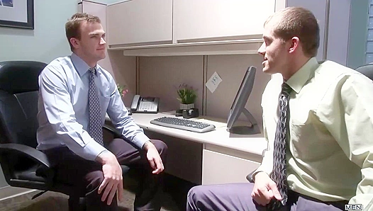 Office Temptation: Innocent Clerk Takes First Ride from Horny Colleague – GayPornTales 18+