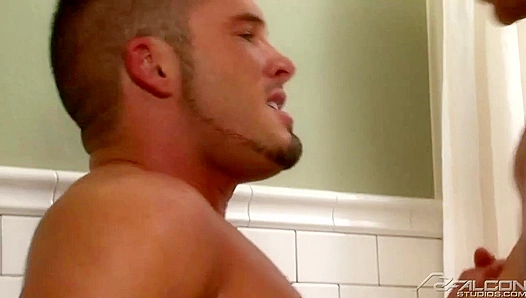 Steamy Shower Ride: Aiden Takes Jordans Thick Cock Deep – Falcon Studios