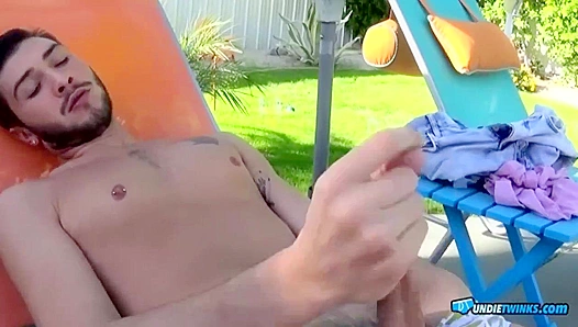 Justin Dean Teases with His Thick Hard-on Through Thin Trunks – NaughtyUndiesFun