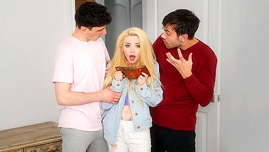 Lola Fey Takes Double Dicks Deep in Hot Stepbrother Threesome – 18+