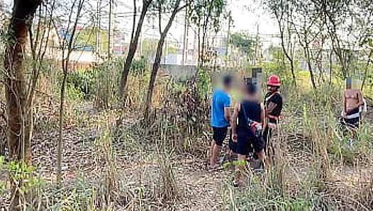 Rough Ride in the Woods: Security Guard Takes On Wild Gang Bang – GayPornNature 18+