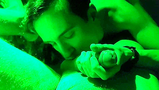 Under Neon Glow: Twink Begs for Thick Dick Bathes in Cum – 18+