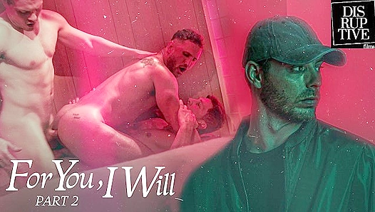Carter Woods Spots Crush at Bathhouse, Watches Intense Three-Way Hookup — TinyGays 18+