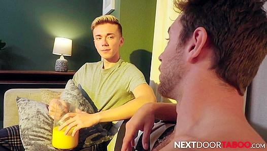 Stepbrothers Swap Throbbing Cocks, Moaning Hard at Home – Steamy Gay Action