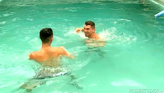 From Pool to Pillows: Horny Men Dive into Bareback Fun – Steamy Gay Encounter