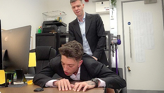 Britains Hottest Stud Takes Me On the Desk — Barely Holds Back His Load