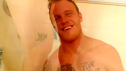 Caught Peeking? Hung Jock in Steaming Shower Glory – GayPeek 18+
