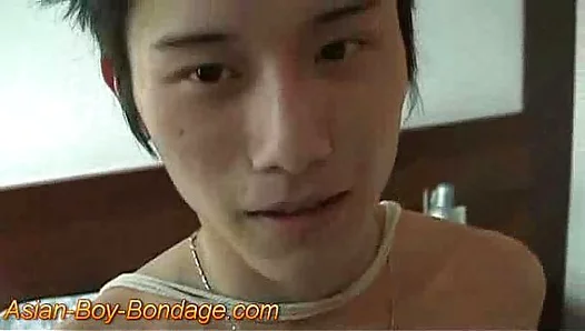 Bound Asian Twink 18+ Melted by Hardcore BDSM Blowbang – Cute Submissive