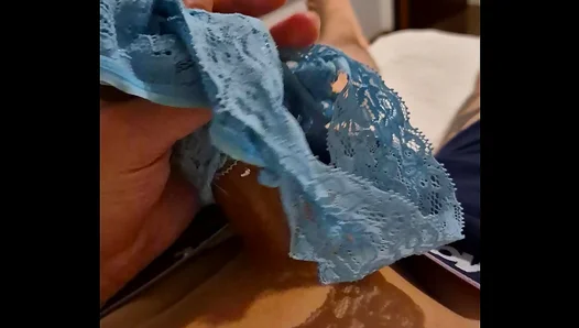 Guy Jerks Off Hard Soaking Hers Lacy Underwear – Hot Solo Session At Home 18+