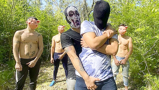 Latin Twinks Get Dirty in Steamy Outdoor Gang Bang Fun – Hot Gay XXX