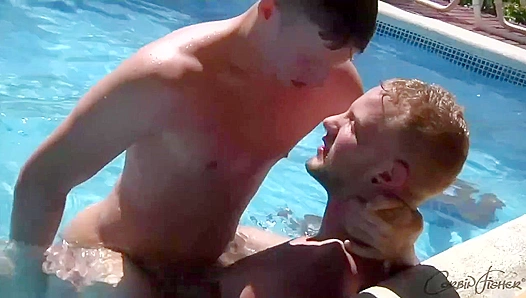Tom Josh Dive Deep—Wet Blowjobs Steaming Poolside Gay Sex – CorbinFisher
