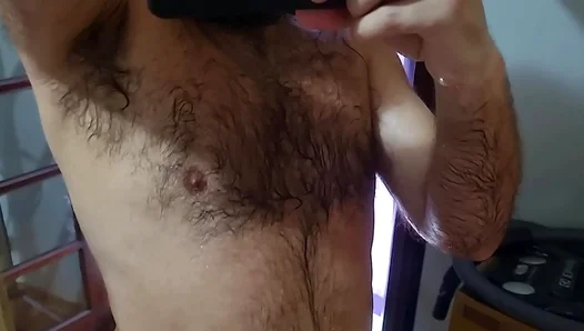 Horny Hairy Bear Moans Loud While Jacking Off Huge Shaft – Steamy Solo Session
