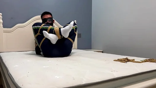 Tight Ebi Bonds, White Socks, Muffled Pleas — Bound Teen Takes It All – GayBondage 18+