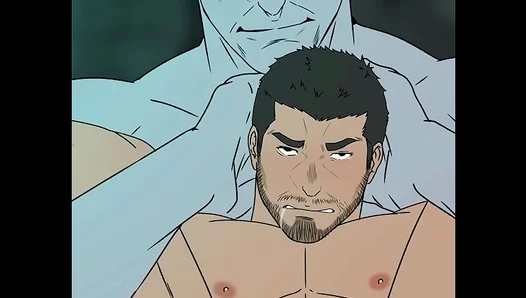 Chris vs Mr. X: Buff Muscle Twinks Battle in Steamy Animated Gay Sex – 18+