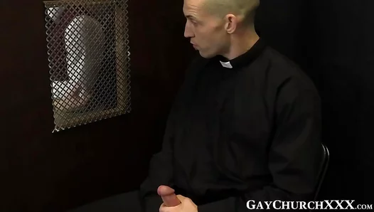 Blonde Priests Hot Confessional Sin Turns into Naughty Church Romance – 18+