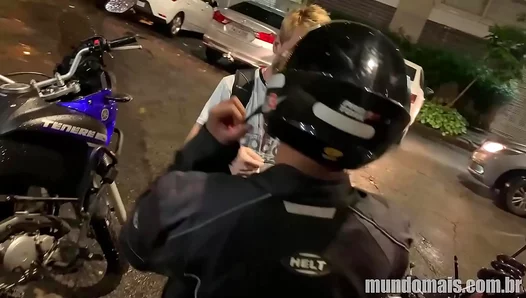 Starving Appetite: Biker Cant Get Enough of Young Studs Thick Cock – 18+ Blowjob Action