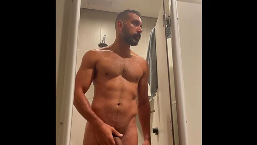 Steamy Workout Lust: Sweaty Latino JERKS OFF After Intense Pump – 18+