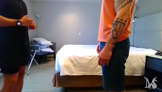 Bi Guys First Time: Hot Blowjob Leads to Intense Rough Anal – GayMassage 18+