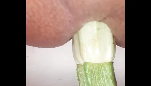 Stuffed Tight: Hot Zucchini Fills Him During Wild Solo Ass Play – XXX Adventures